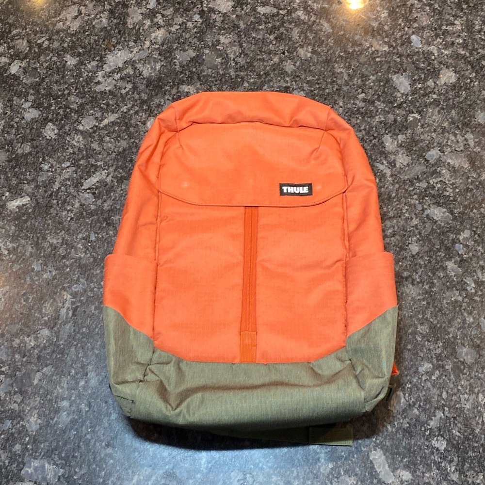Thule Lithos 20L Outdoor Backpack Orange Green Hiking Camping Pockets School